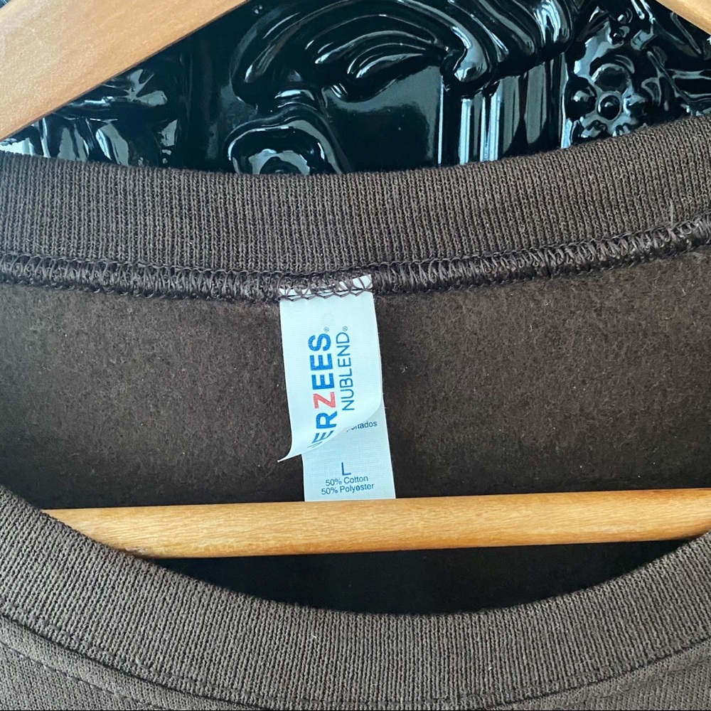 Jerzees | Men’s Brown Thanksgiving Crewneck Sweatshirt - Picture 3 of 3